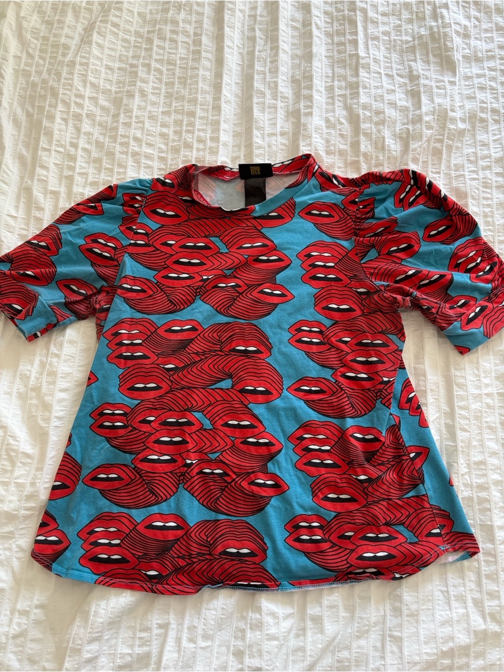 Nooworks Red Lips Graphic Tee in Turquoise